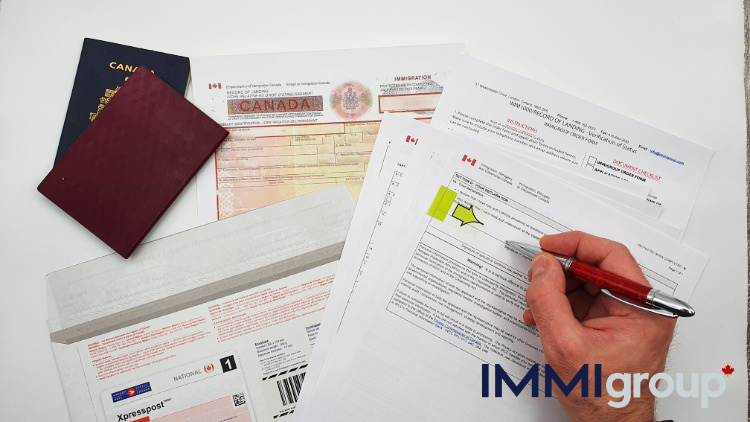 sign application for imm 1000